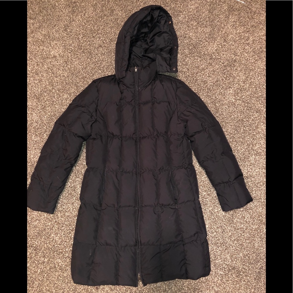 Warm long down coat